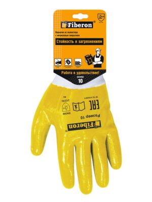 Перчатки Стойкость к загрязнениям (желтые),Fiberon
