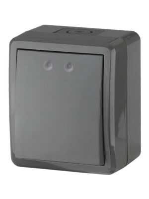 Выключатель IP54 ЭРА серый