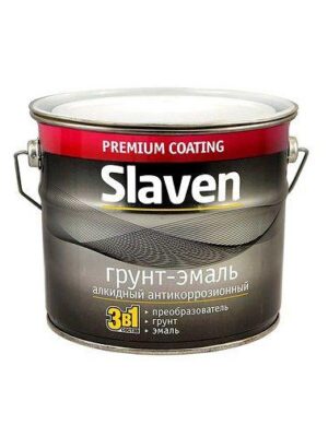 Грунт-эмаль 3в1 SLAVEN Изумруд №581 3,2кг