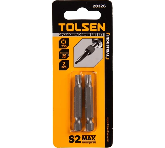 Бита для отвертки 2шт*Т30х50 TOLSEN 20326