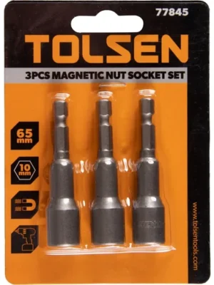 Бита магн.шестигранная 1/4 65мм*10мм (3шт)TOLSEN 77845