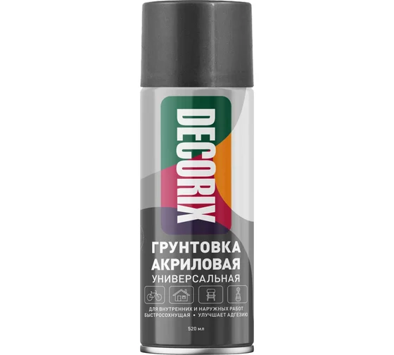 Грунтовка аэрозольная DECORIX Черная