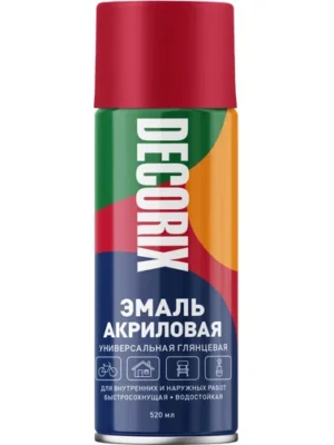 Эмаль аэроз универс DECORIX Красный
