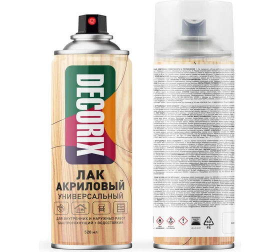 Лак аэрозольный DECORIX 520 Бесцветный МАТ