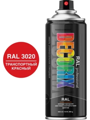 Эмаль аэроз RAL PROF DECORIX Транспорт-Красный