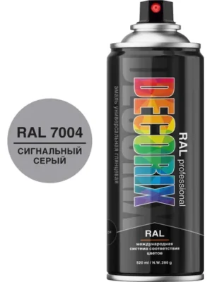 Эмаль аэроз RAL PROF DECORIX Сигнальный Серый