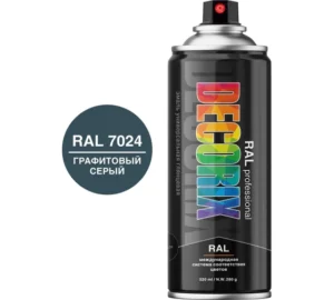 Эмаль аэроз RAL PROF DECORIX Графитовый Серый