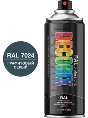 Эмаль аэроз RAL PROF DECORIX Графитовый Серый