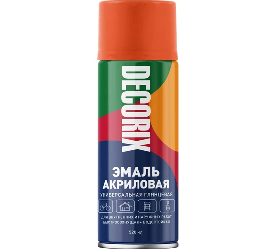 Эмаль аэроз универс DECORIX Оранжевый