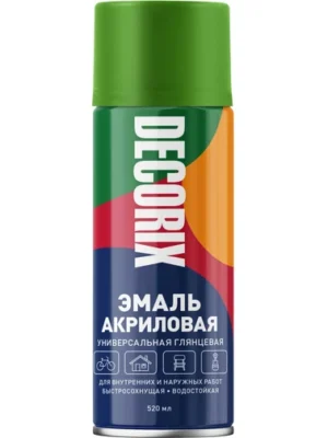 Эмаль аэроз универс DECORIX Ярко-Зеленый