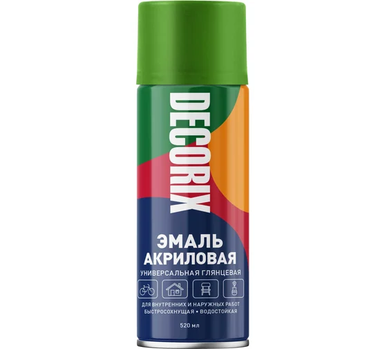 Эмаль аэроз универс DECORIX Ярко-Зеленый