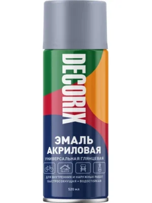 Эмаль аэроз универс DECORIX Серый