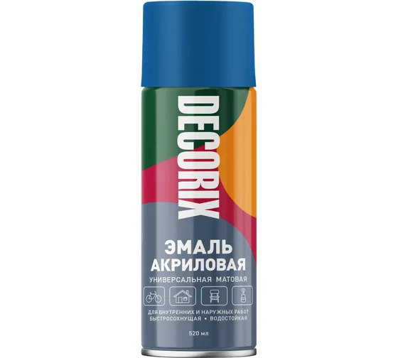 Эмаль аэроз универс DECORIX Синий