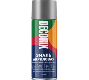 Эмаль аэроз универс DECORIX Серебристый