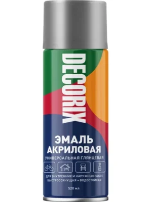 Эмаль аэроз универс DECORIX Серебристый
