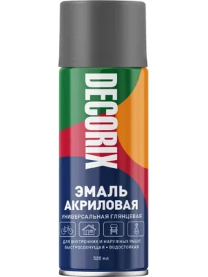 Эмаль аэроз универс DECORIX Темн-Серый