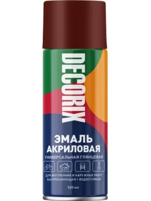 Эмаль аэроз универс DECORIX Коричневый