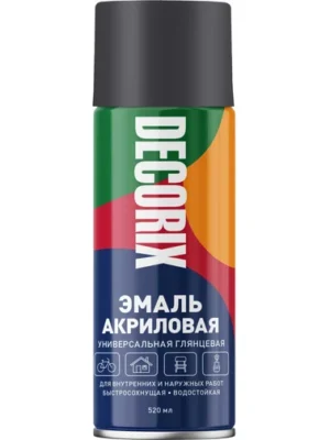 Эмаль аэроз универс DECORIX Графит-Серый