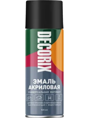 Эмаль аэроз универс DECORIX Черный МАТ