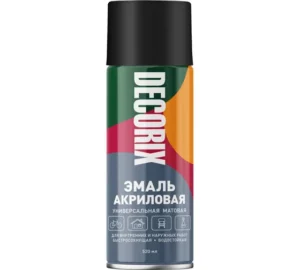 Эмаль аэроз универс DECORIX Черный МАТ