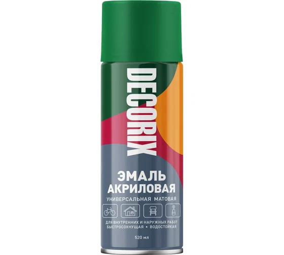 Эмаль аэроз универс DECORIX Зеленый МАТ
