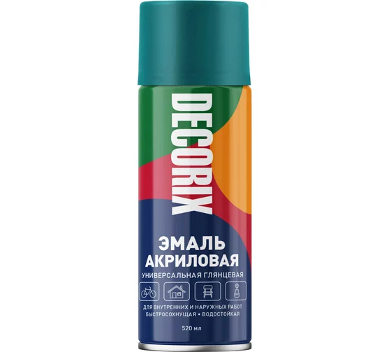 Эмаль аэроз универс DECORIX Морская Волна