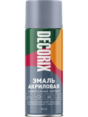 Эмаль аэроз универс DECORIX Серый МАТ