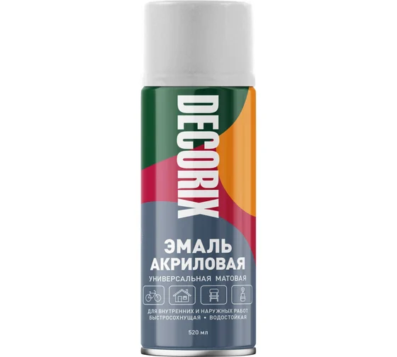 Эмаль аэроз универс DECORIX Белый МАТ