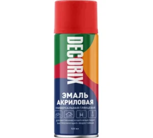Эмаль аэроз универс DECORIX Ярко-Красный