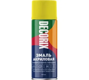 Эмаль аэроз универс DECORIX Желтый