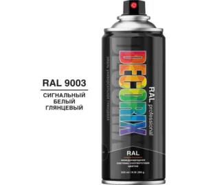 Эмаль аэроз RAL PROF DECORIX Сигнальный Белый