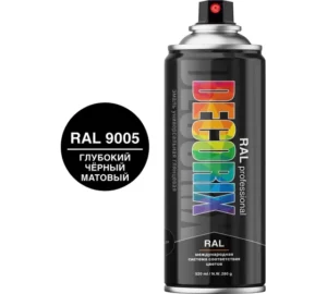 Эмаль аэроз RAL PROF DECORIX Глубокий Черный Мат