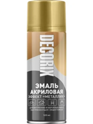 Эмаль аэроз Металлик DECORIX Золото