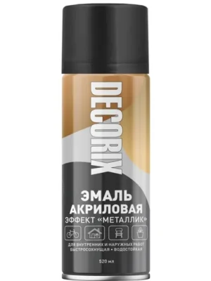 Эмаль аэроз Металлик DECORIX Черный