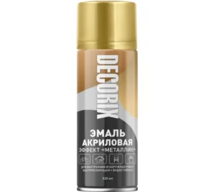Эмаль аэроз Металлик DECORIX  Хром Золото