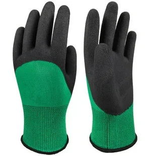 Перчатки прорезиненные (зеленые)