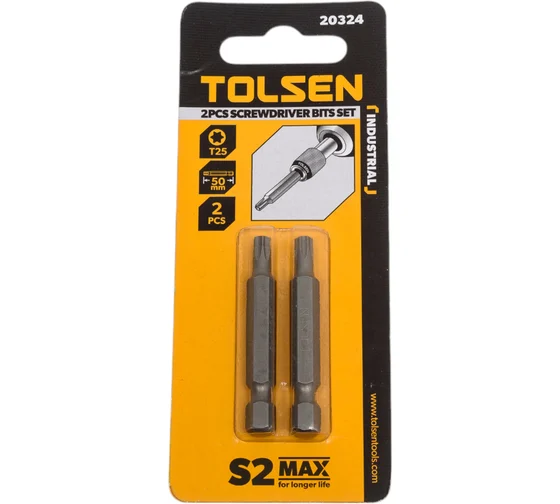 Бита для отвертки 2шт*Т25х50 TOLSEN 20324