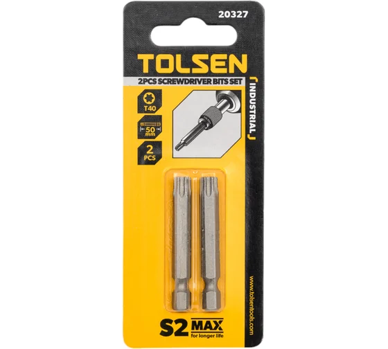 Бита для отвертки 2шт*Т40х50 TOLSEN 20327