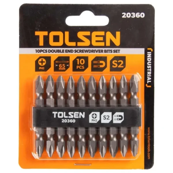 Набор бит двухст.PH2/PH2х65мм(10шт)TOLSEN 20360
