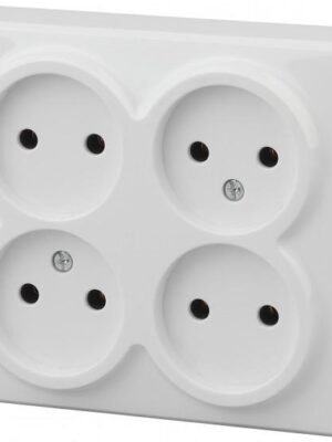 Розетка 4х2Р IP20 11-2210-01 ЭРА белый