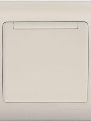 Розетка с крышкой с/з одинарный ANURA АЕ20109