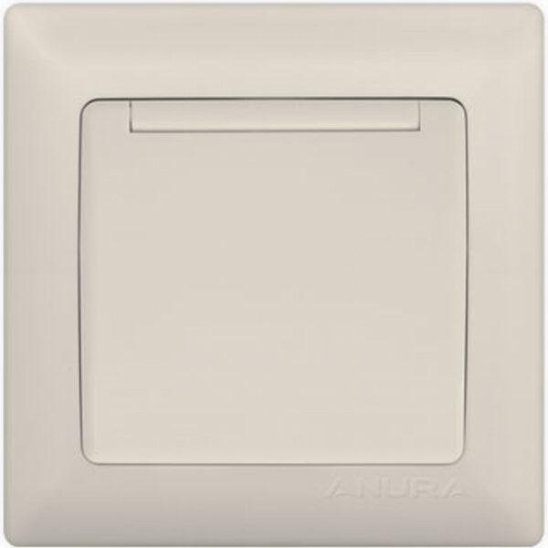 Розетка с крышкой с/з одинарный ANURA АЕ20109
