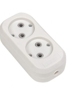 Выключатель двойной QUADRO белый 2-104-01