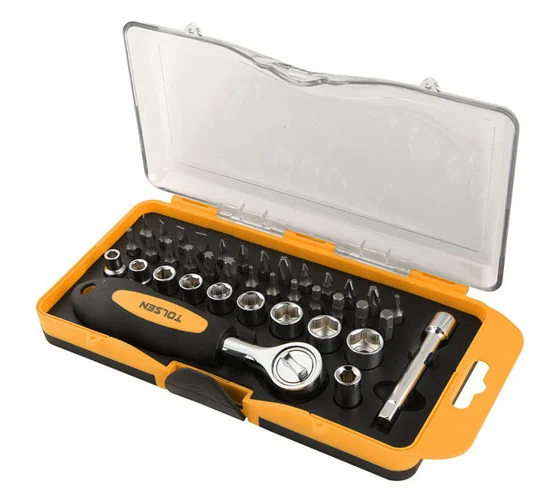 Набор бит и головок(38шт) TOLSEN 20035