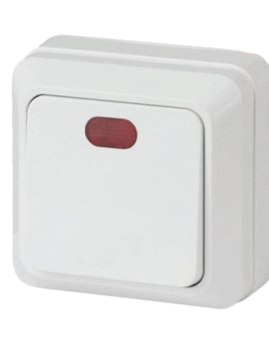 Выключатель с подсветкой QUADRO белый 2-102-01