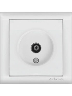 Розетка для ТВ антенны ANAMUR Белая АЕ02117