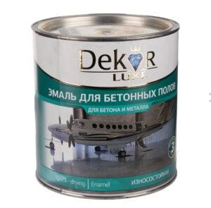 Эмаль алкидно-уретановая для бетонных полов DEKOR серая 2,6к