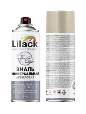 Аэрозольная эмаль LILACK 520 мл слоновая кость глянцевый 710