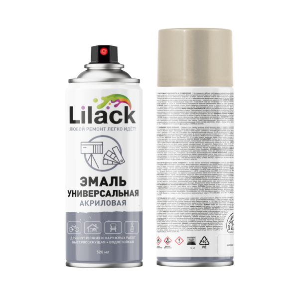 Аэрозольная эмаль LILACK 520 мл слоновая кость глянцевый 710