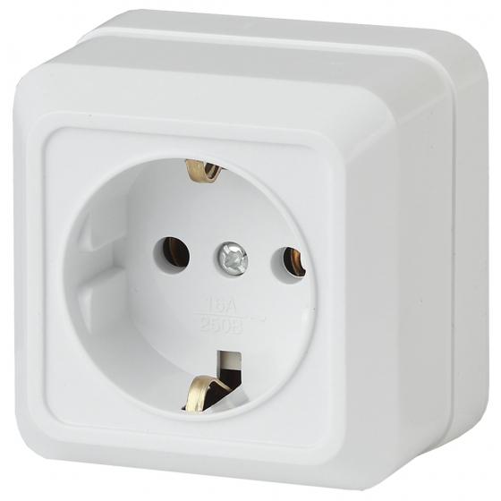 Розетка 2Р QUADRO белый 2-201-01